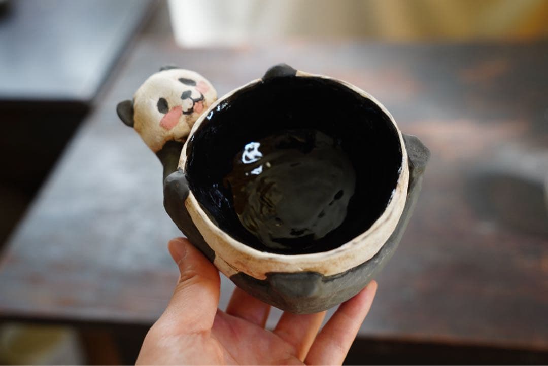 b*o様 作家器　パンダ碗　258