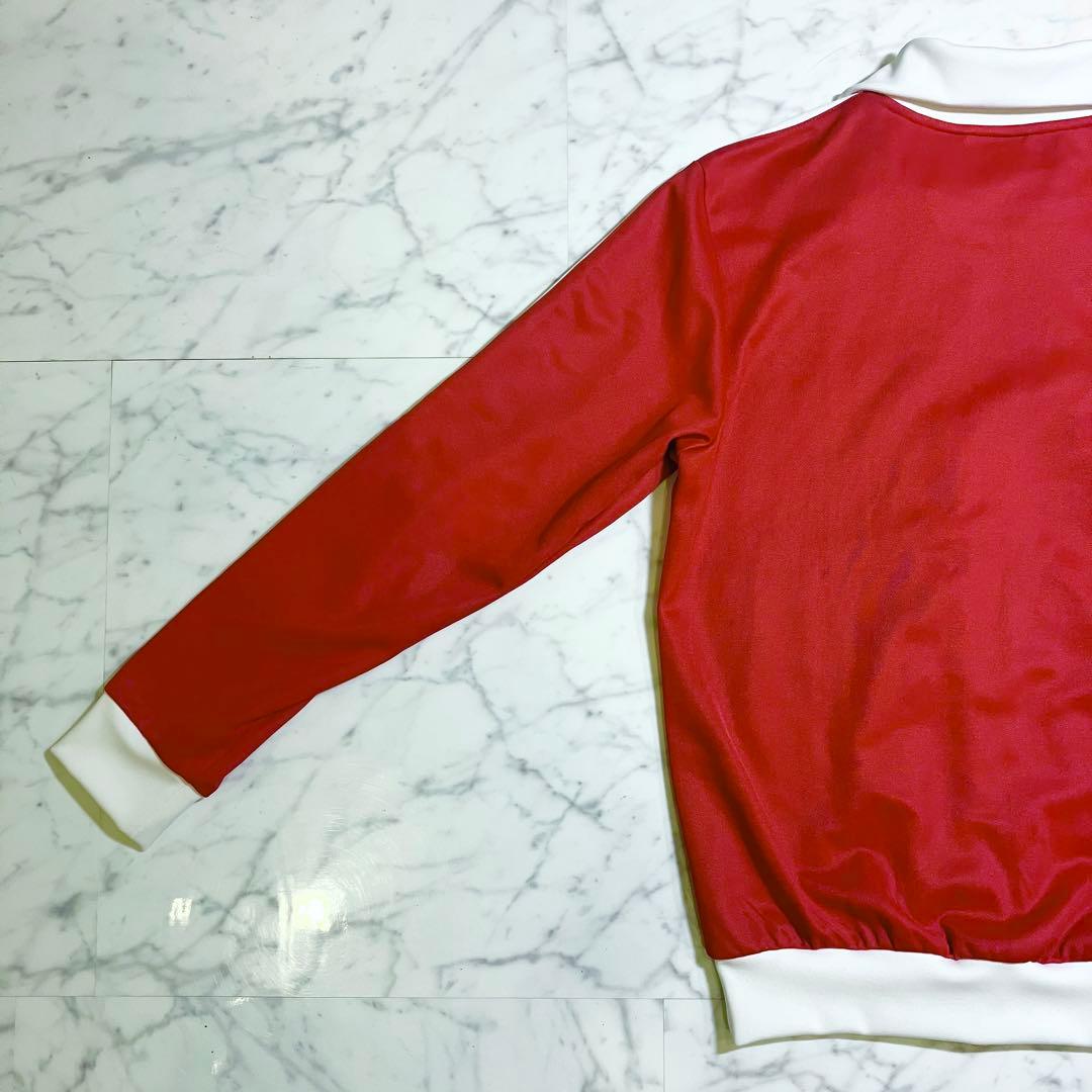 【タグ付き新品未使用】 adidas トラックジャケット ダブルジップ 赤 L