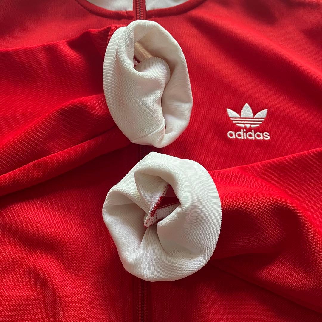 【タグ付き新品未使用】 adidas トラックジャケット ダブルジップ 赤 L