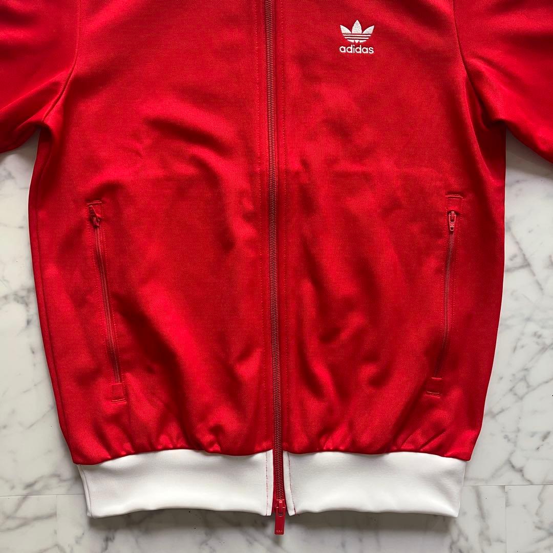 【タグ付き新品未使用】 adidas トラックジャケット ダブルジップ 赤 L