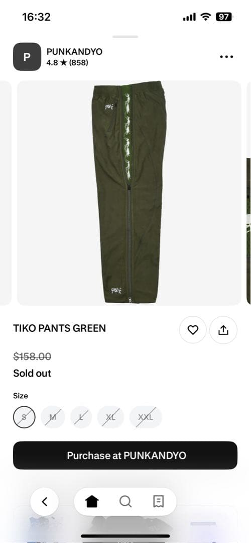 Punkandyo TIKO PANTS 即完品　メルカリ内一点のみ