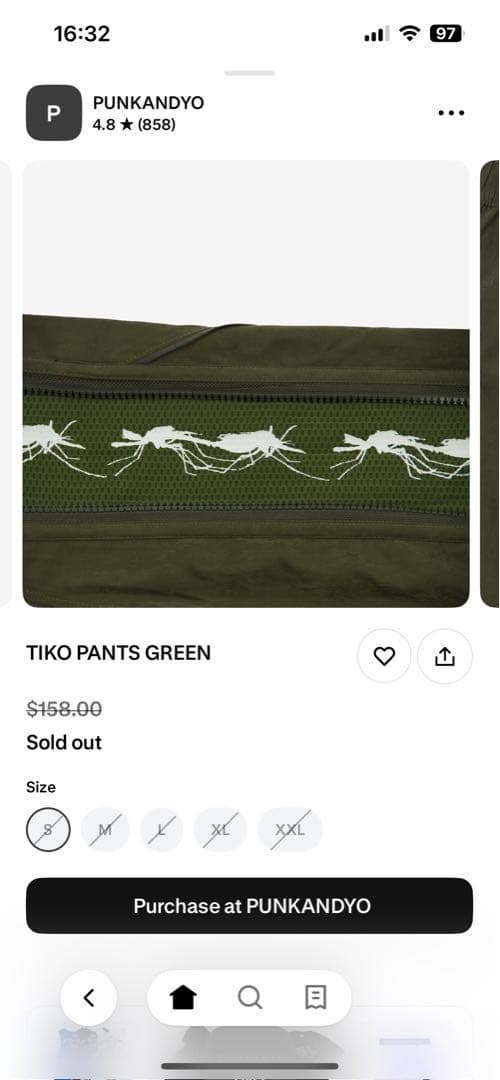 Punkandyo TIKO PANTS 即完品　メルカリ内一点のみ