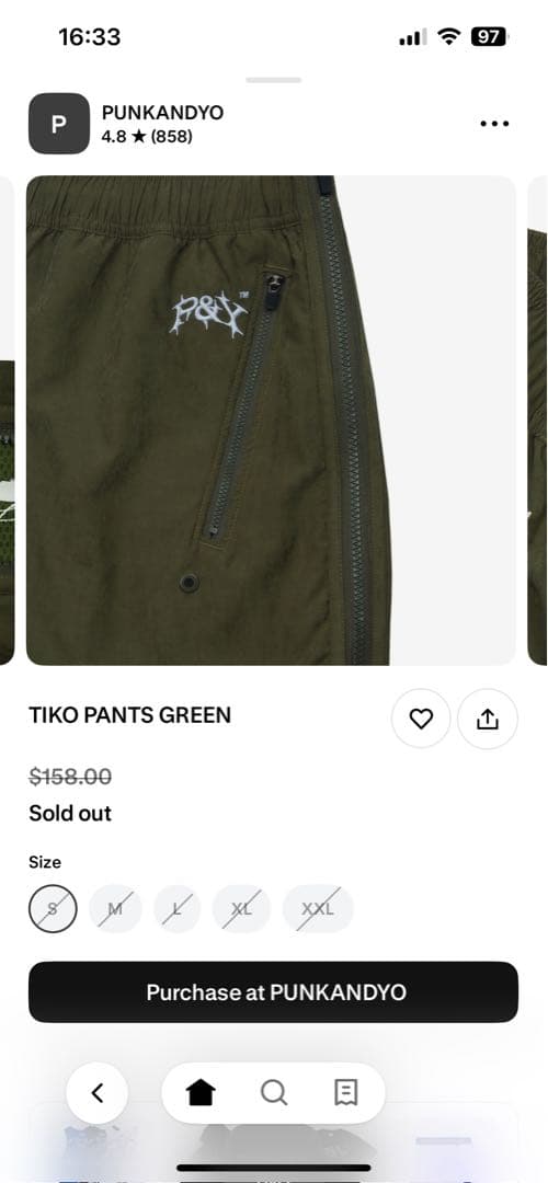 Punkandyo TIKO PANTS 即完品　メルカリ内一点のみ