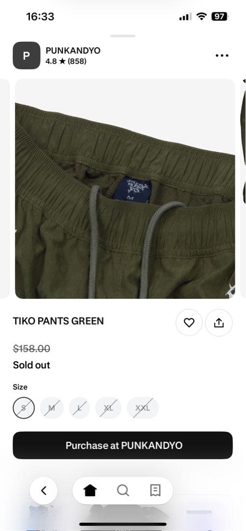 Punkandyo TIKO PANTS 即完品　メルカリ内一点のみ