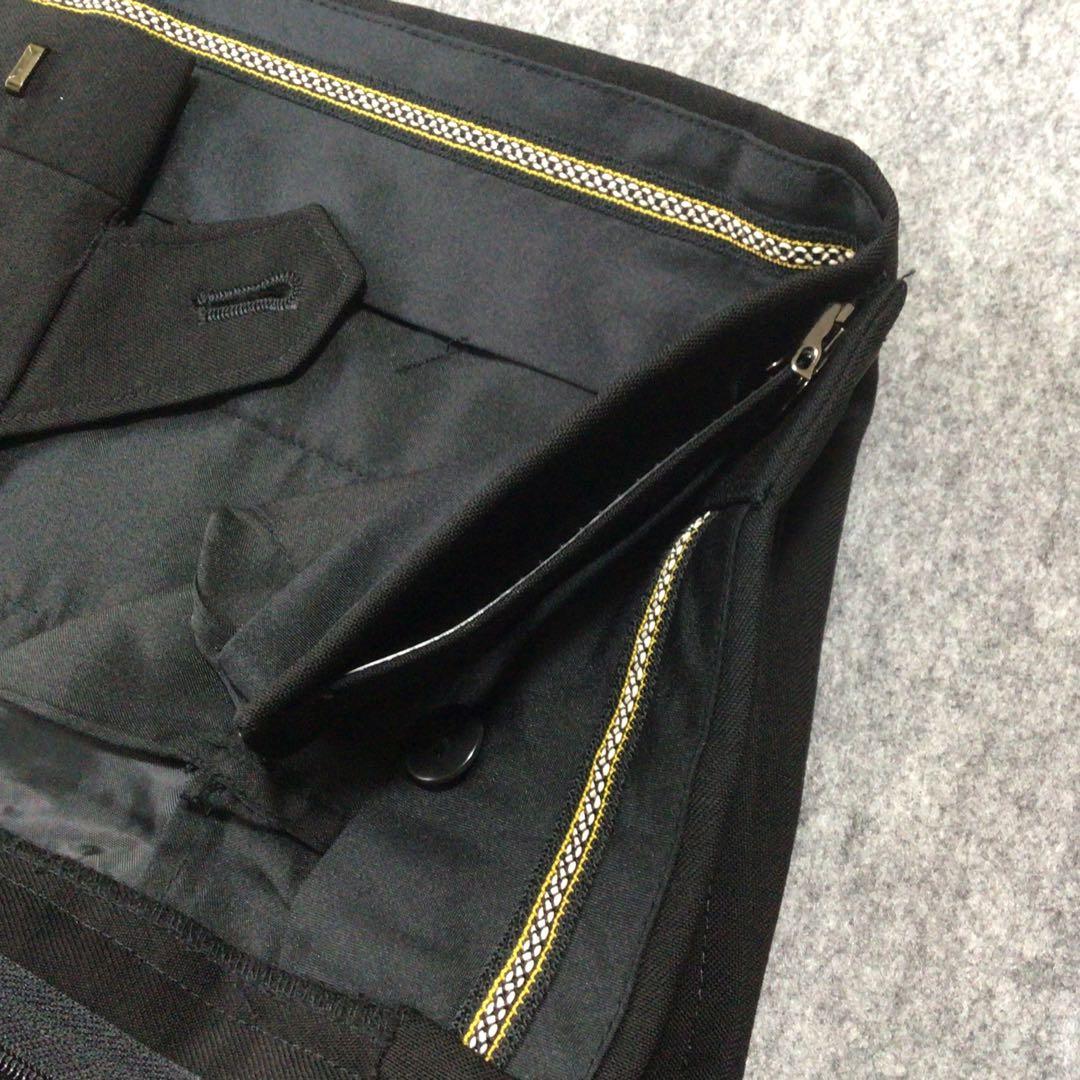 【fm】ダブルブレスト　スーツ　セットアップ　ブラック　アジャスター付き