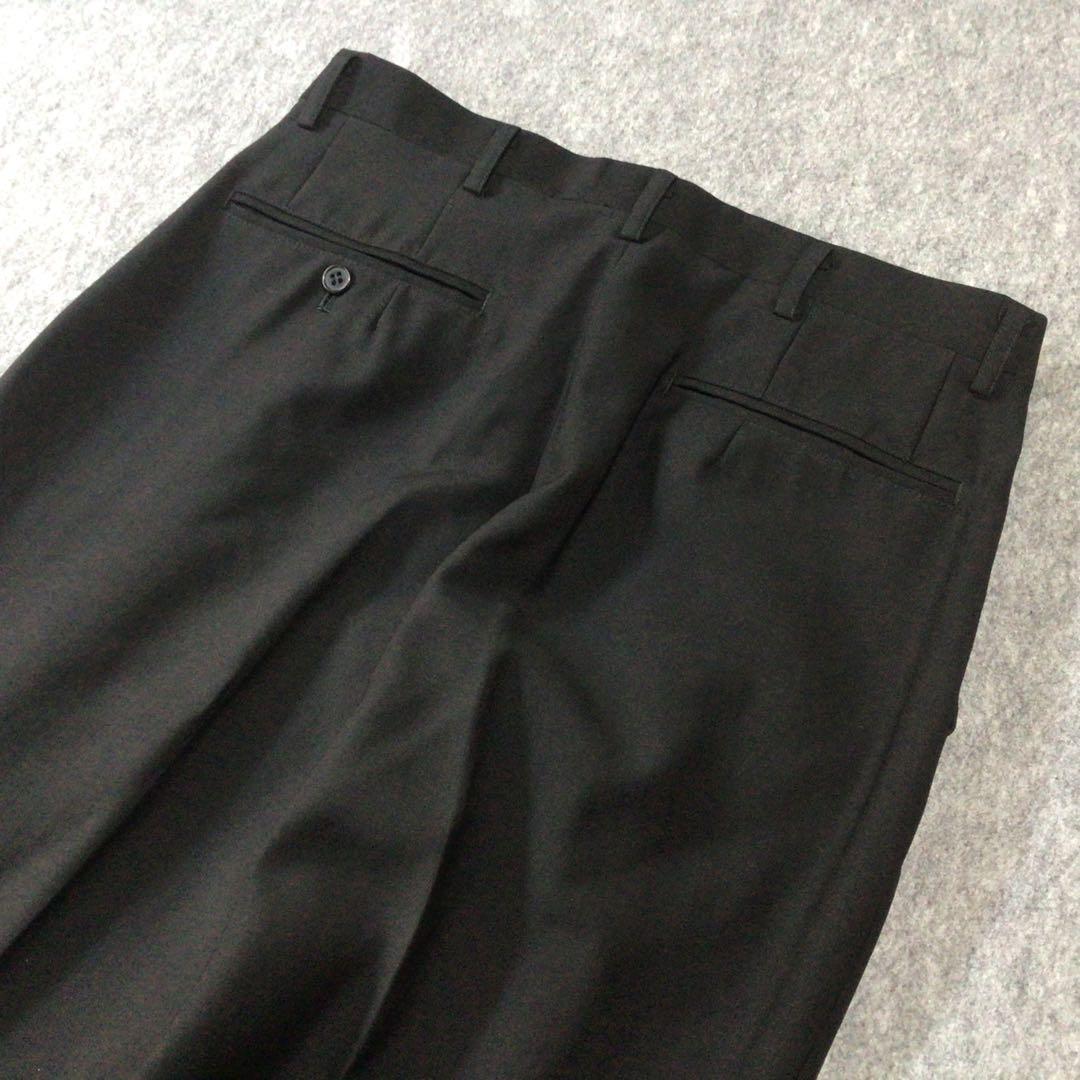 【fm】ダブルブレスト　スーツ　セットアップ　ブラック　アジャスター付き