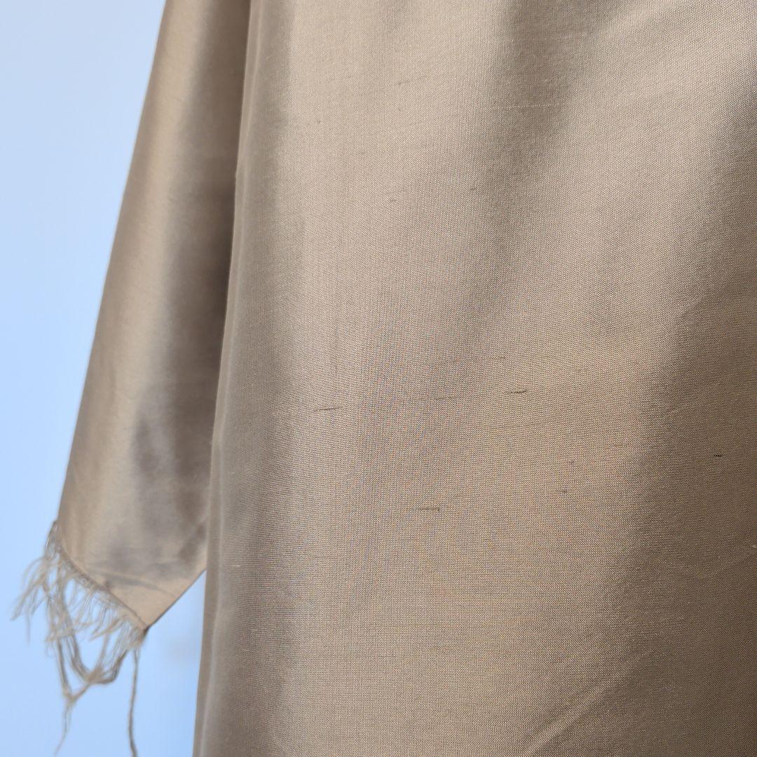 CAMIEL FORTGENS シルク フットボールシャツ M ベージュ 美品