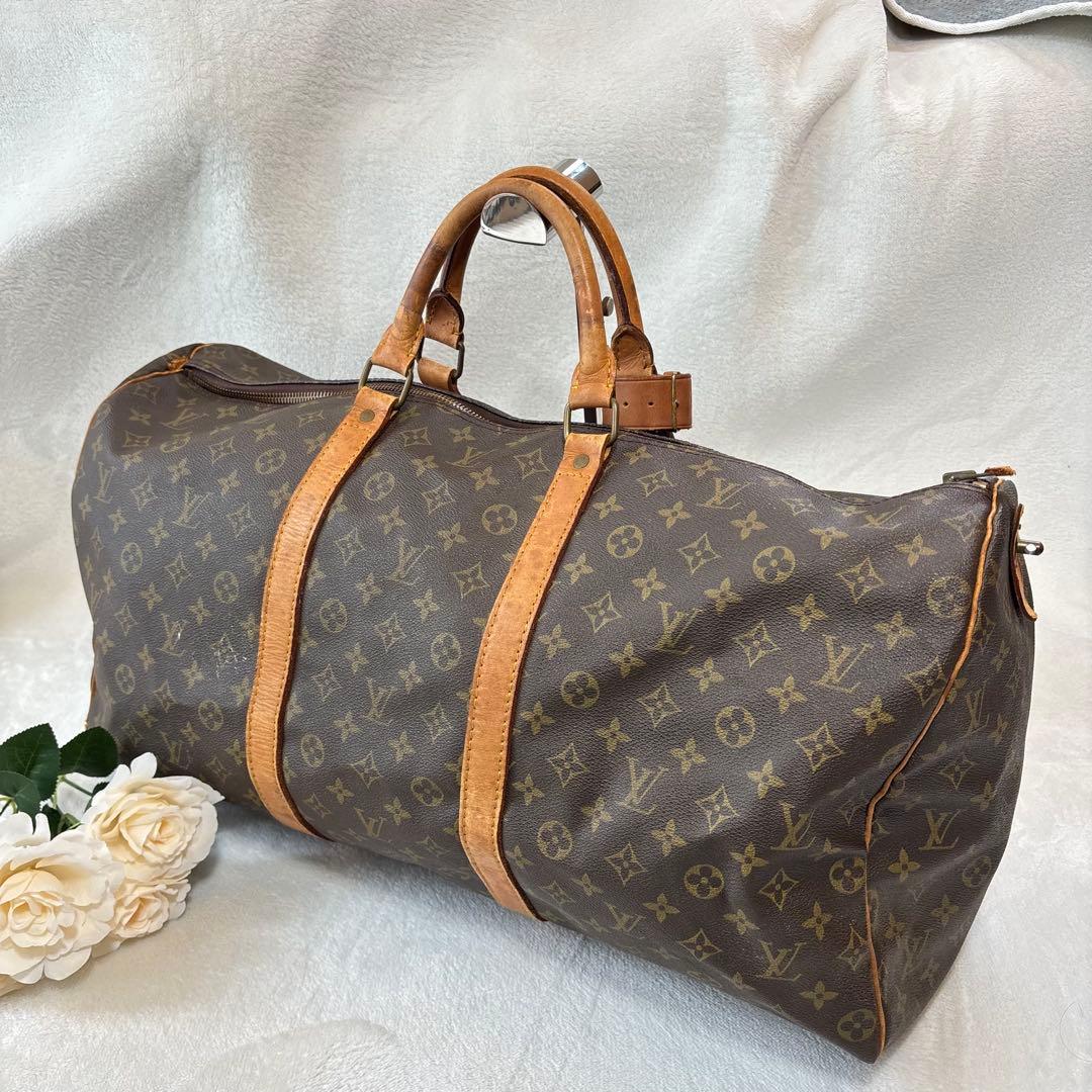 【希少✨】ルイヴィトン　ボストンバッグ　キーポル55レザー　モノグラム