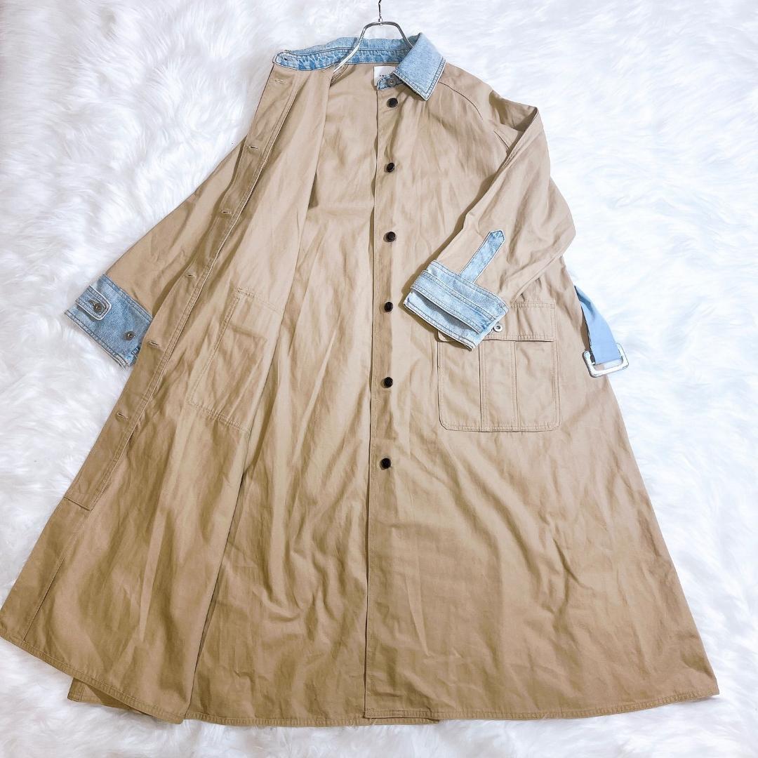 アメリ　DENIM BALMACAAN COAT ステンカラーコート