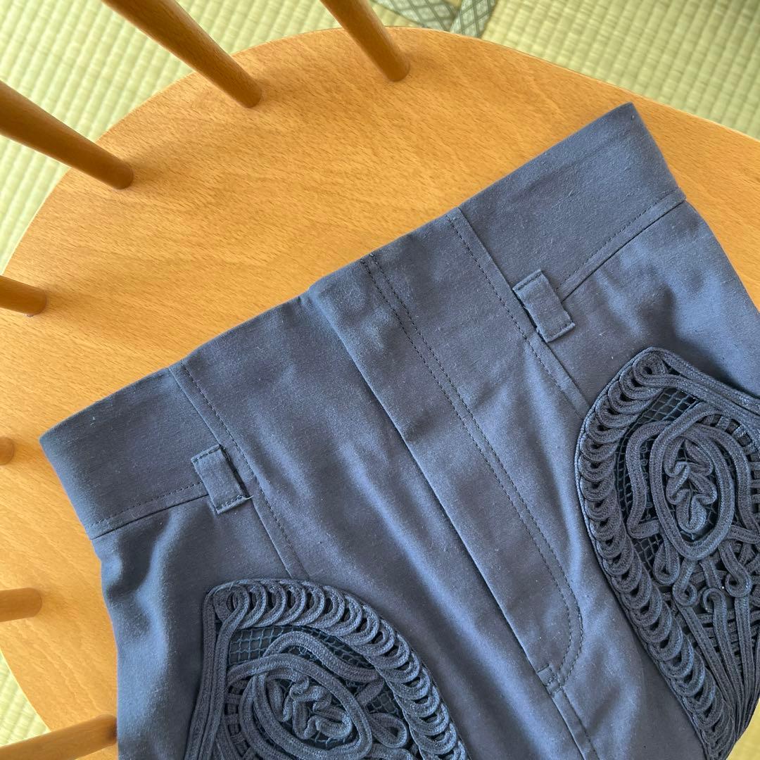 【値下げ】mamekurogouchi コード刺繍スカート