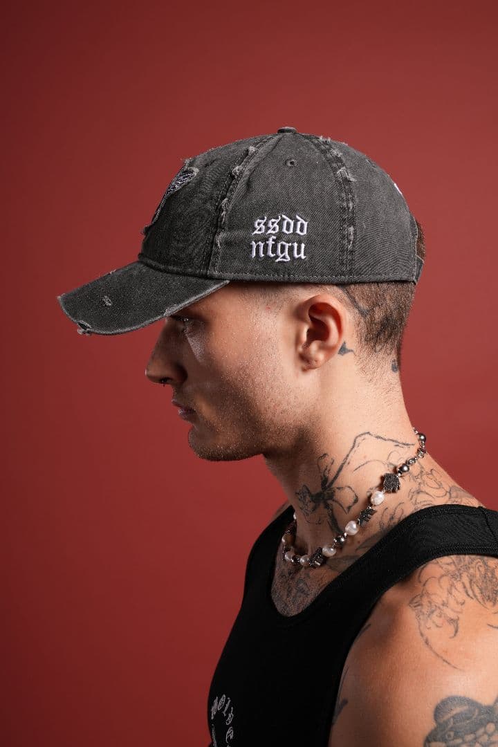 Von Dutch × darcsport コラボ　グレー ダメージキャップ