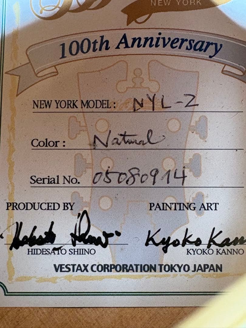 D'Angelico ( ディアンジェリコ ) NYL-2 100th 野葡萄