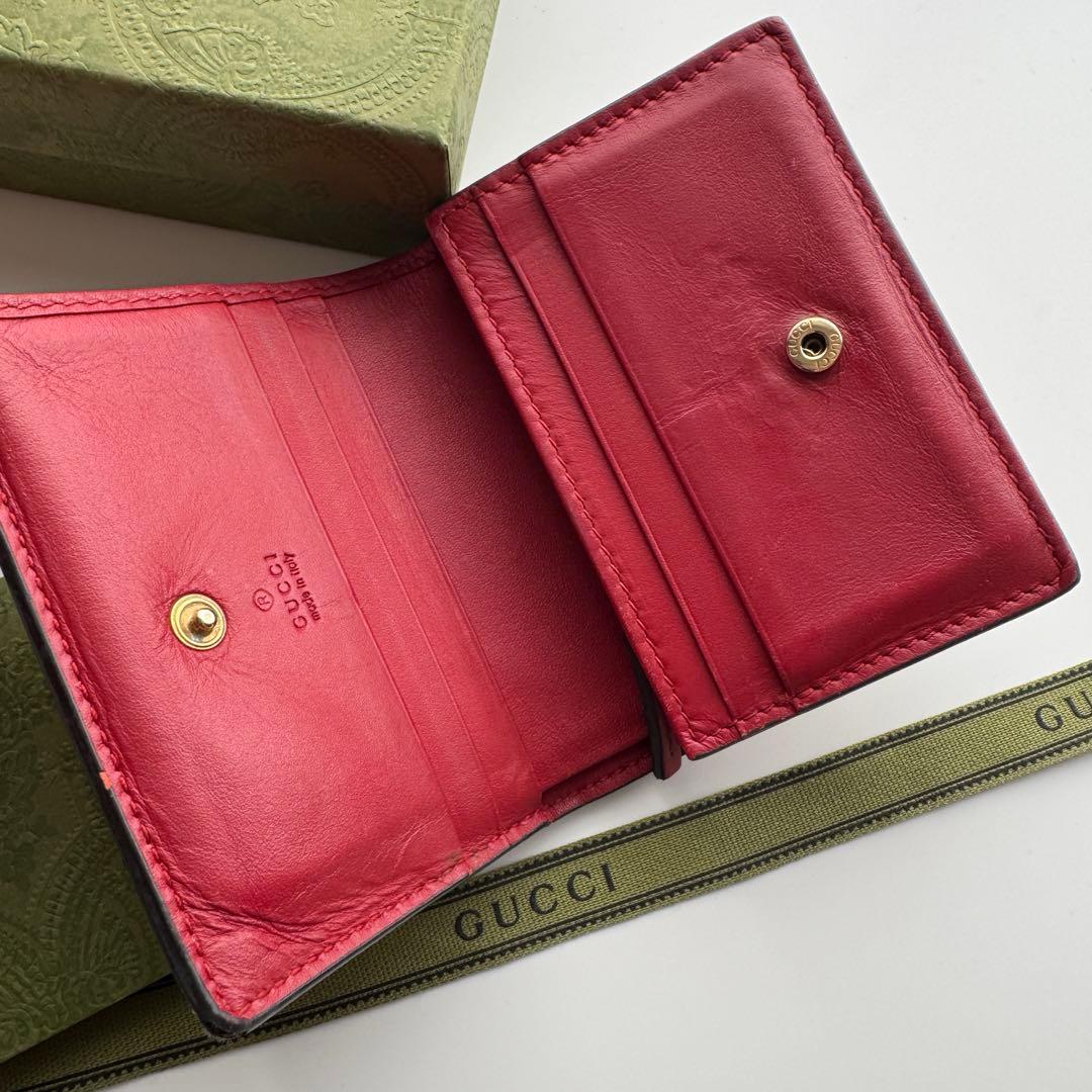 【限定価格】 GUCCI グッチ さくらんぼ2つ折り 財布 コンパクト チェリー