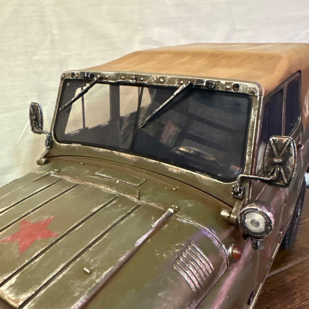 WPL C94 UAZ-469 カスタム ウェザリング塗装 LEDライト組込み