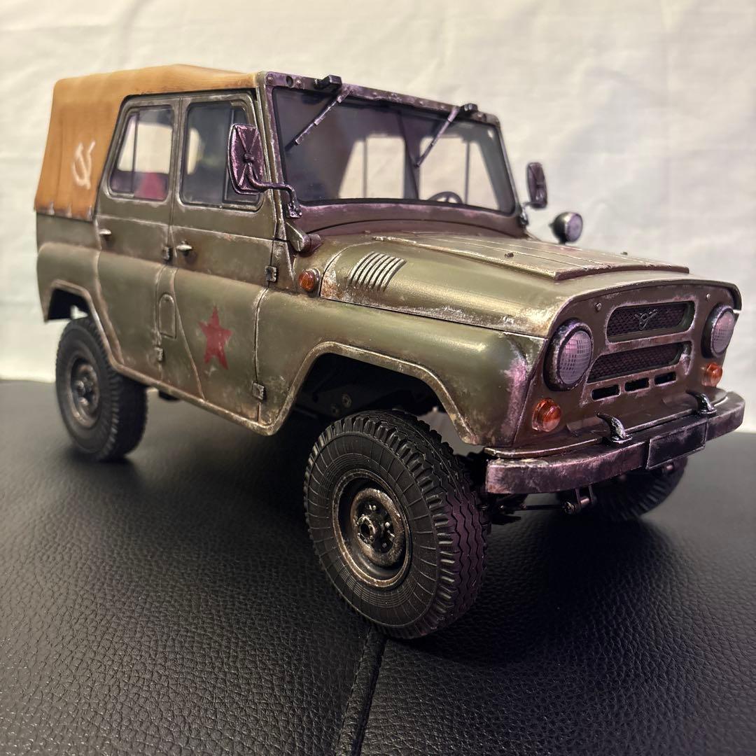 WPL C94 UAZ-469 カスタム ウェザリング塗装 LEDライト組込み