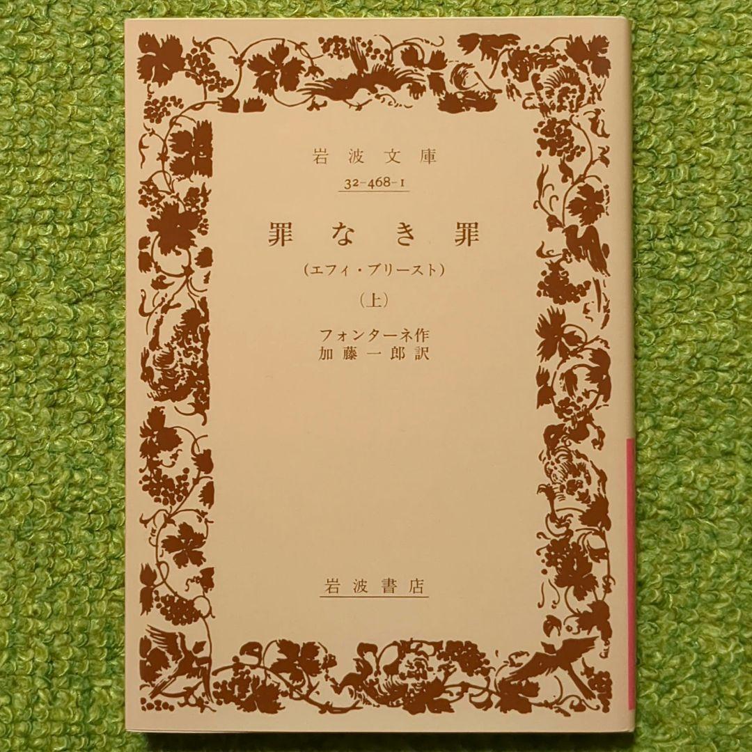 フォンターネ 罪なき罪 上・下 迷路 岩波文庫 全3冊セット