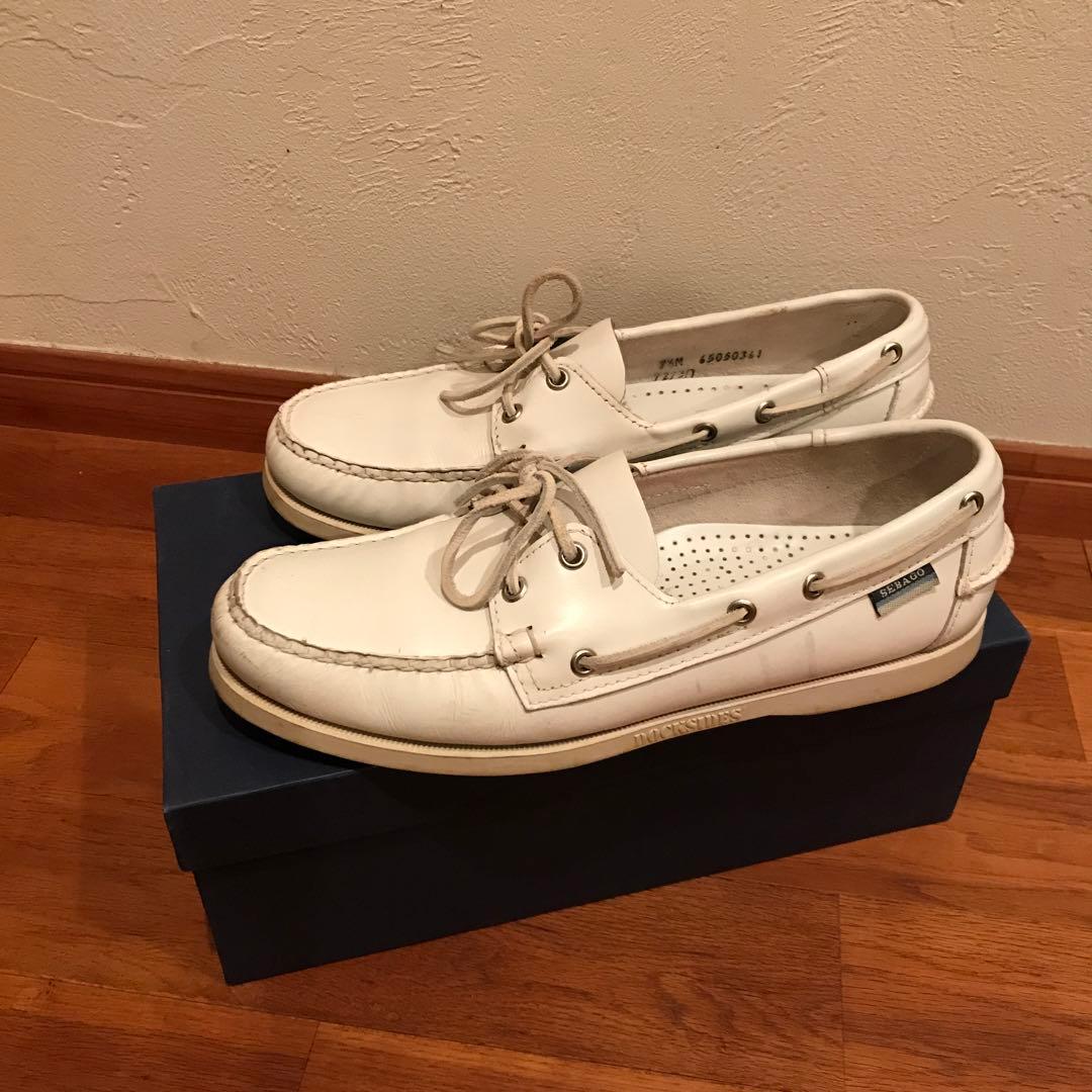 SEBAGO セバゴ レザースリッポン デッキシューズ 白 ホワイト