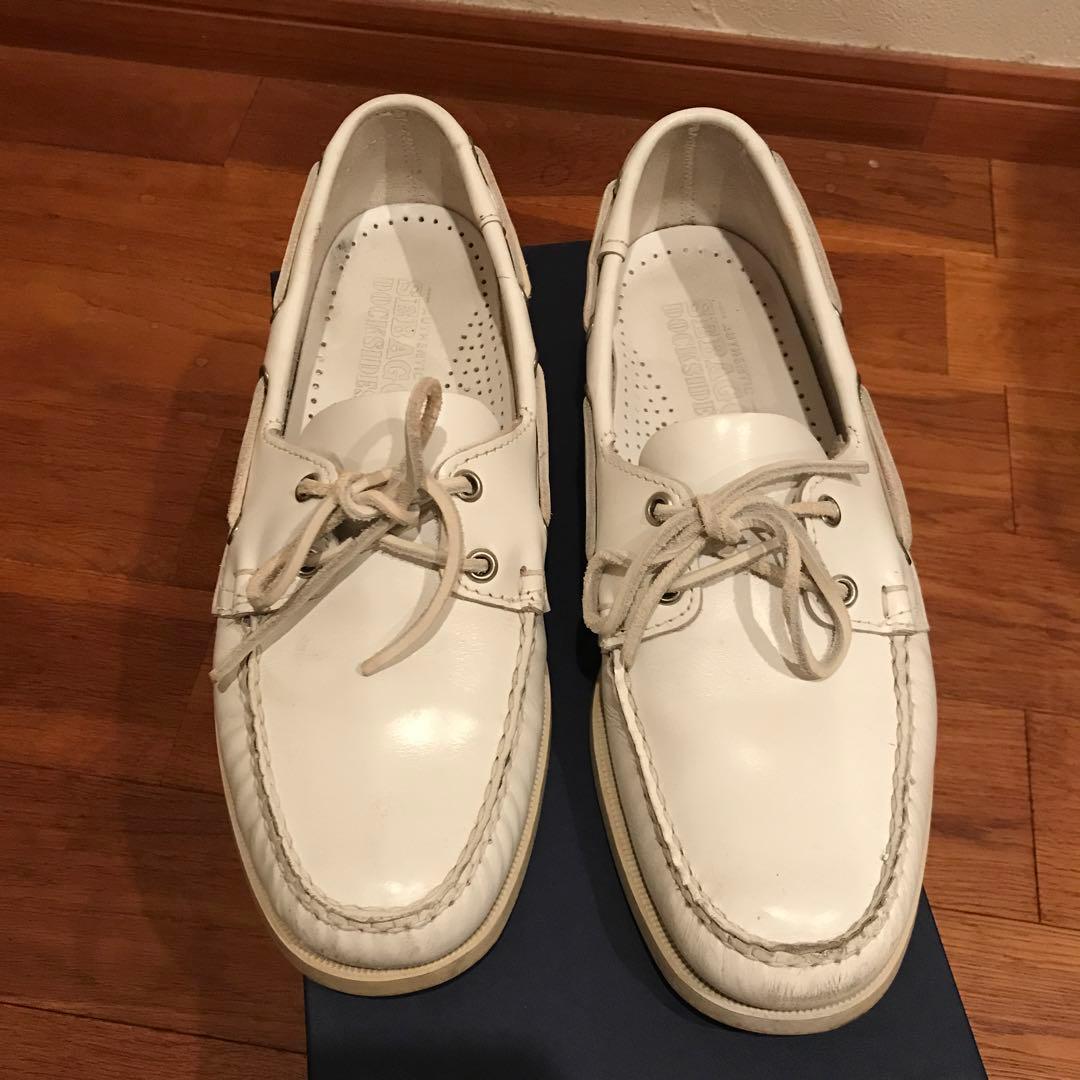 SEBAGO セバゴ レザースリッポン デッキシューズ 白 ホワイト
