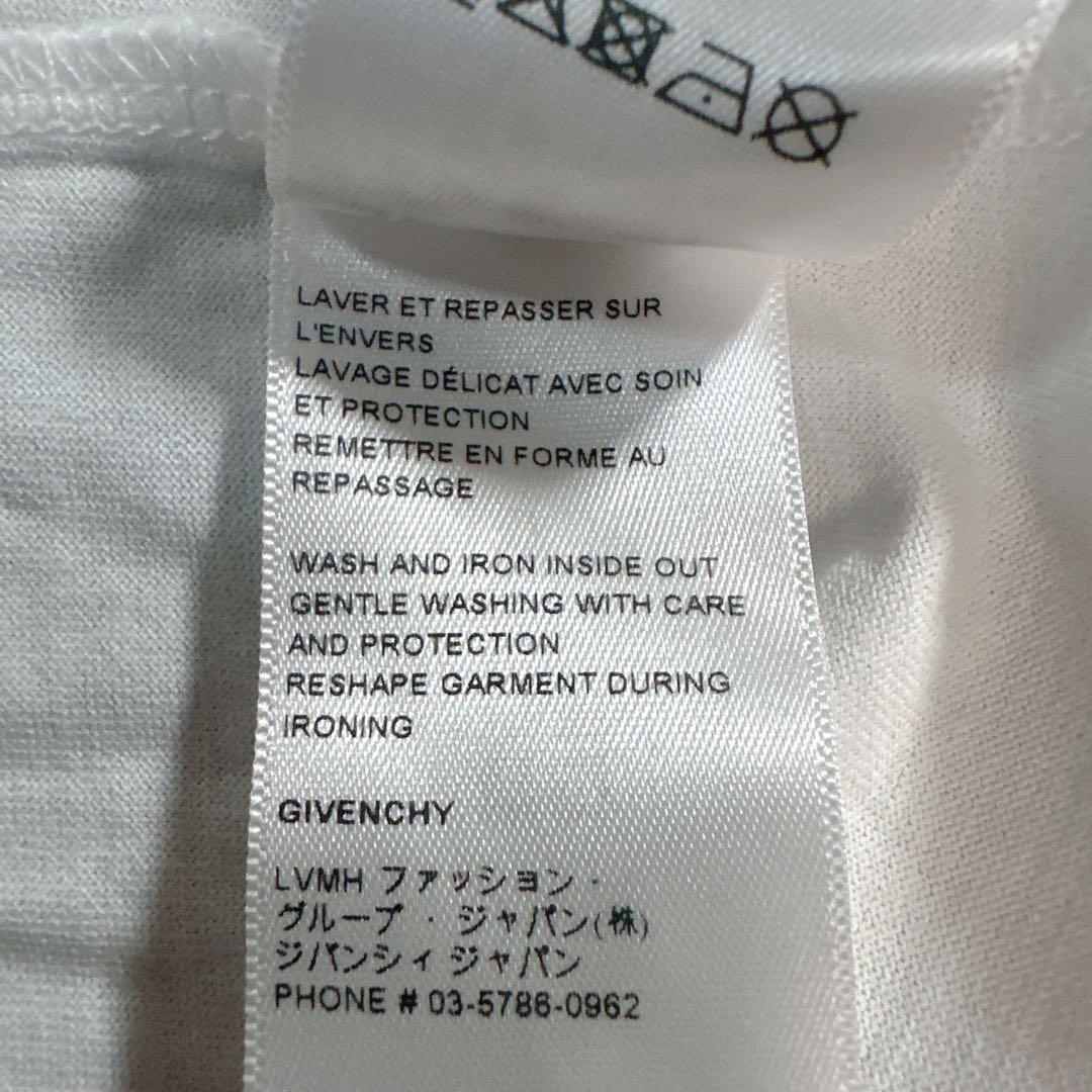 GIVENCHY ジバンシィ 両面ロゴ slim fit Tシャツ Lホワイト