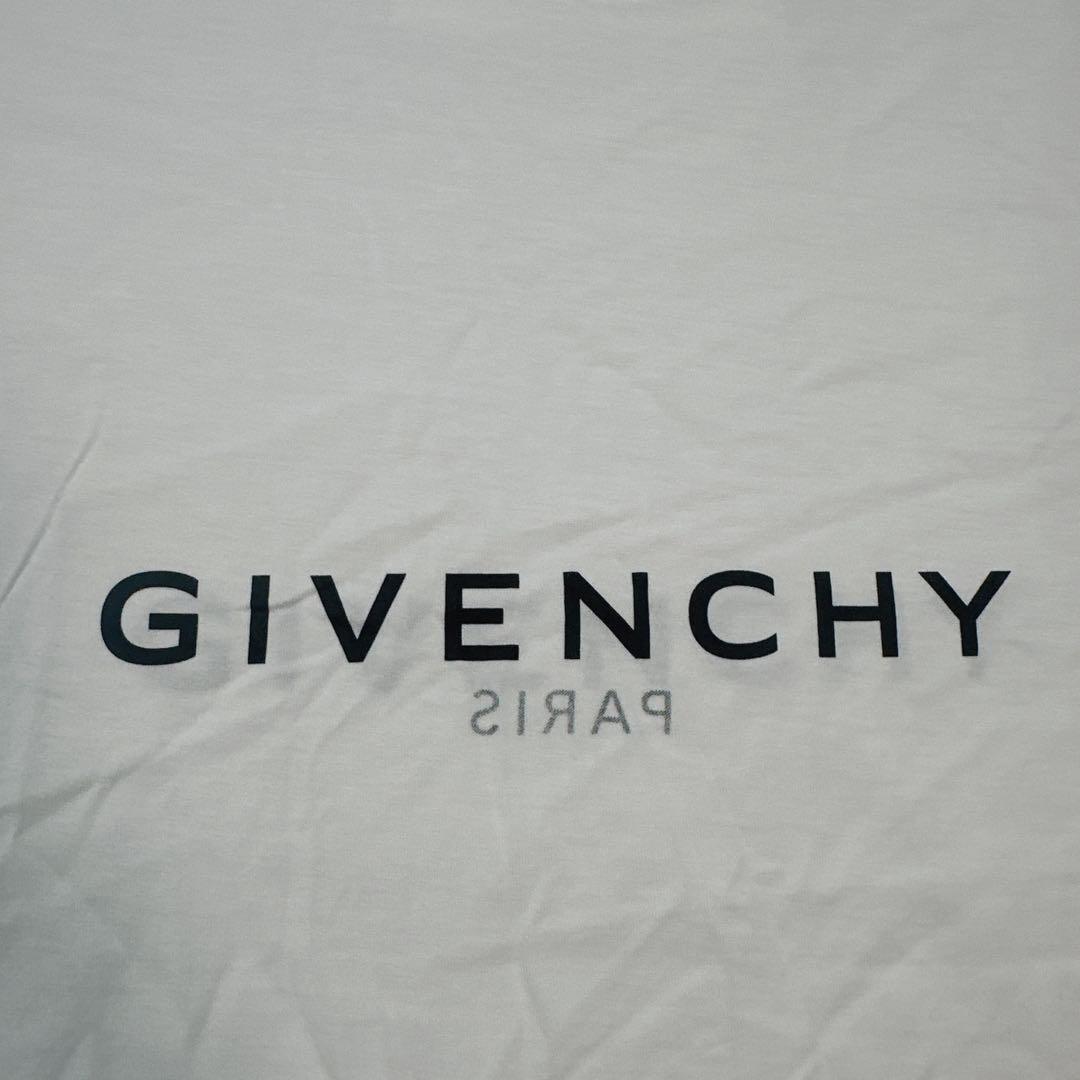 GIVENCHY ジバンシィ 両面ロゴ slim fit Tシャツ Lホワイト