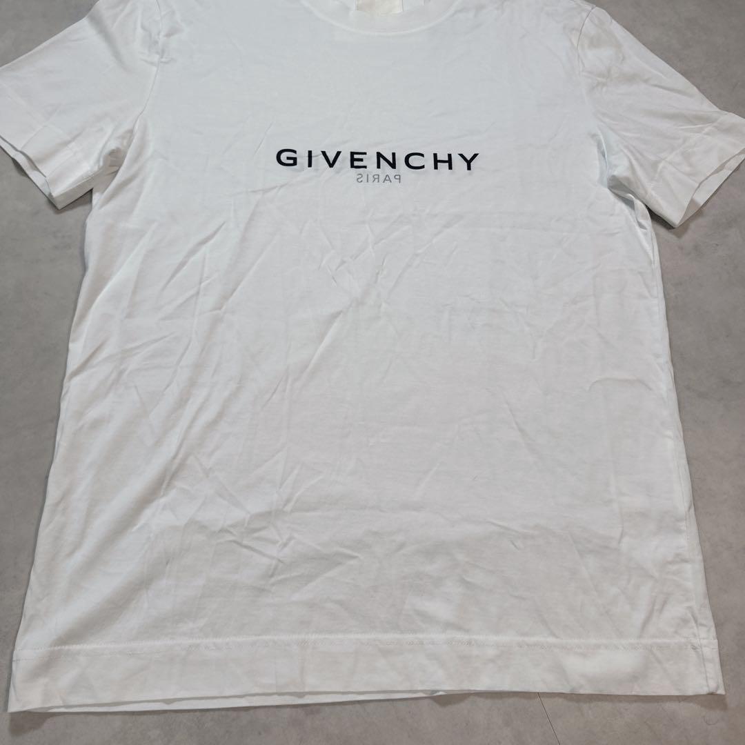 GIVENCHY ジバンシィ 両面ロゴ slim fit Tシャツ Lホワイト