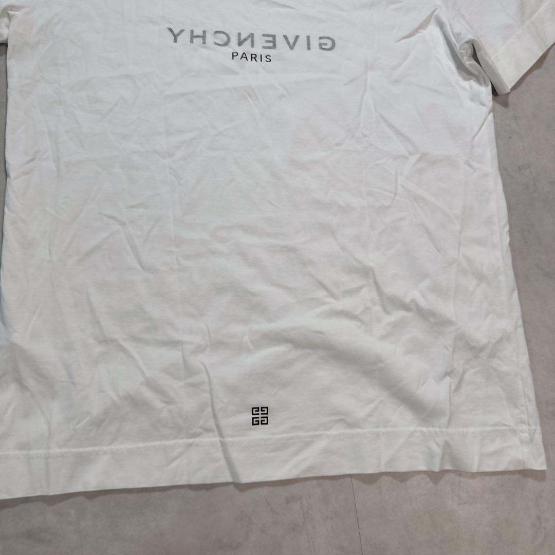 GIVENCHY ジバンシィ 両面ロゴ slim fit Tシャツ Lホワイト