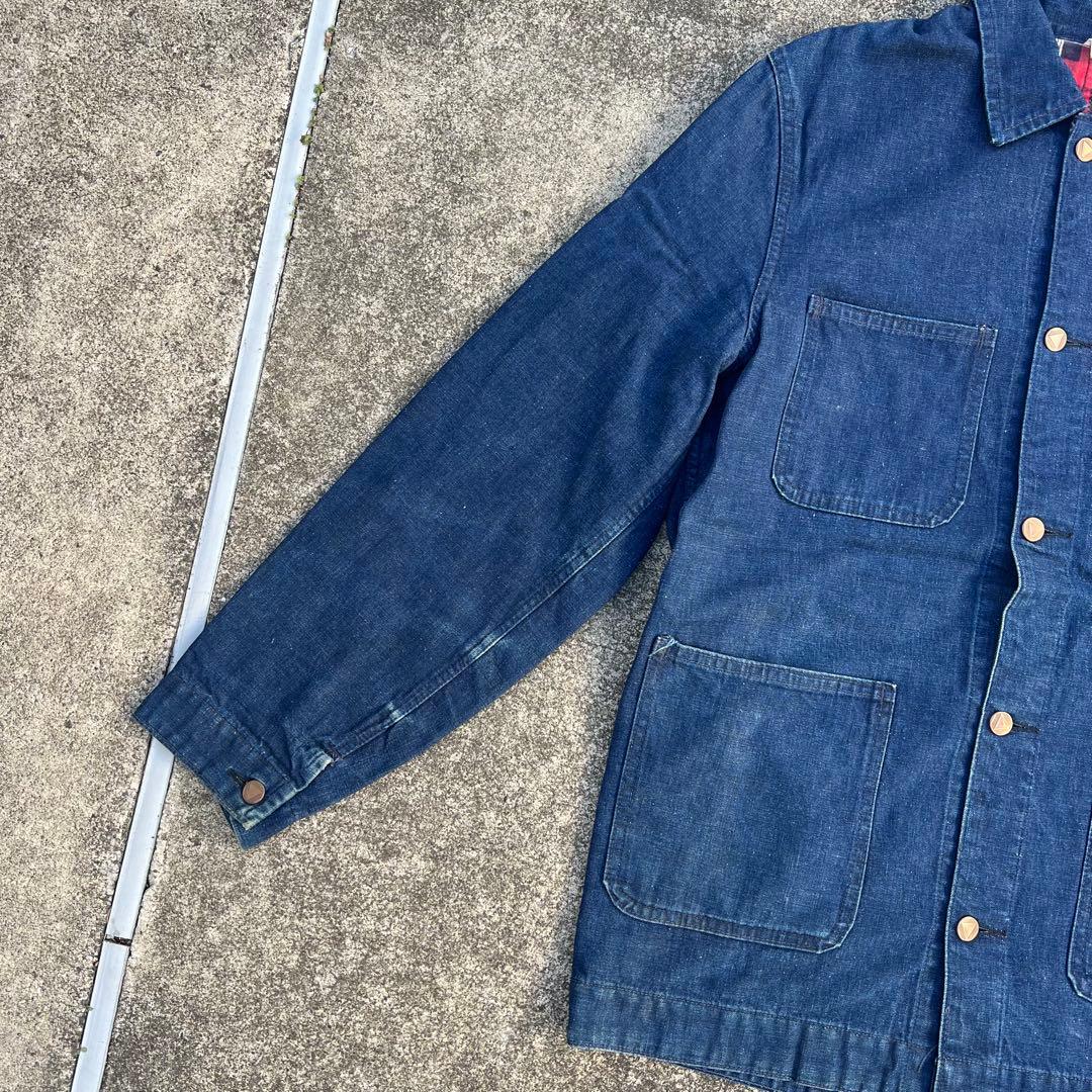 珍品 真紺50s SIMPSONS SEARSカバーオール 裏地フランネル