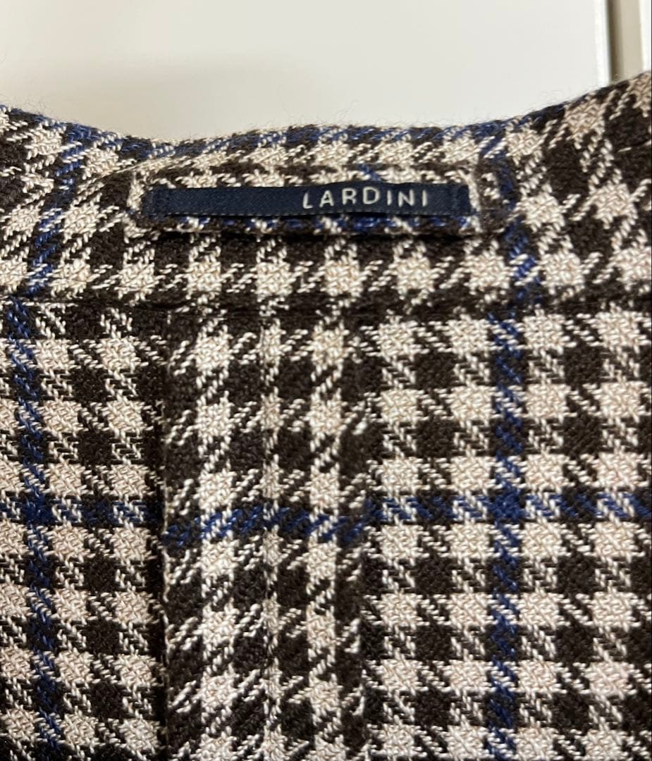 【美品】LARDINI ラルディーニ テーラードジャケット 千鳥格子