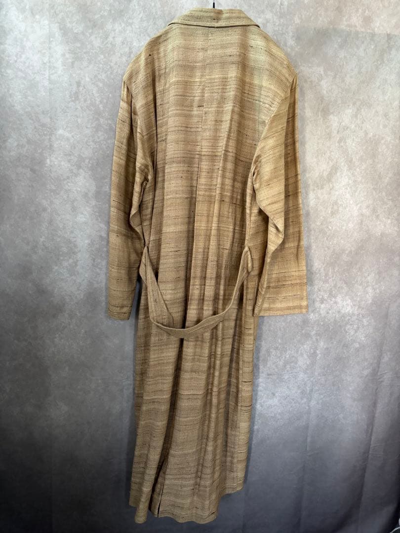 vintage used シルク　ベージュ ロングコート