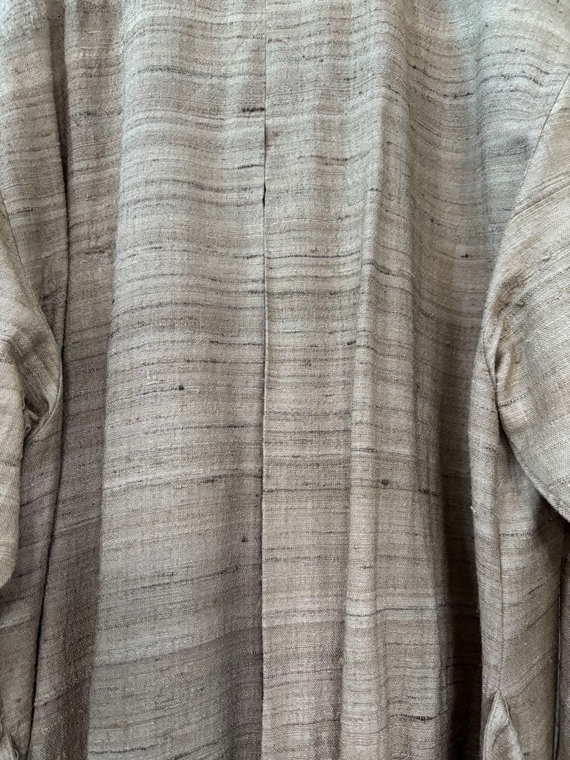 vintage used シルク　ベージュ ロングコート