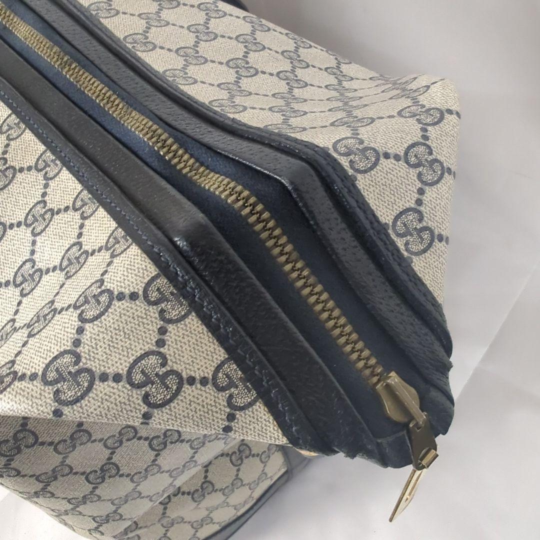 GUCCI グッチ ボストンバッグ 旅行カバン 大容量 GG柄 ロゴ ブラック