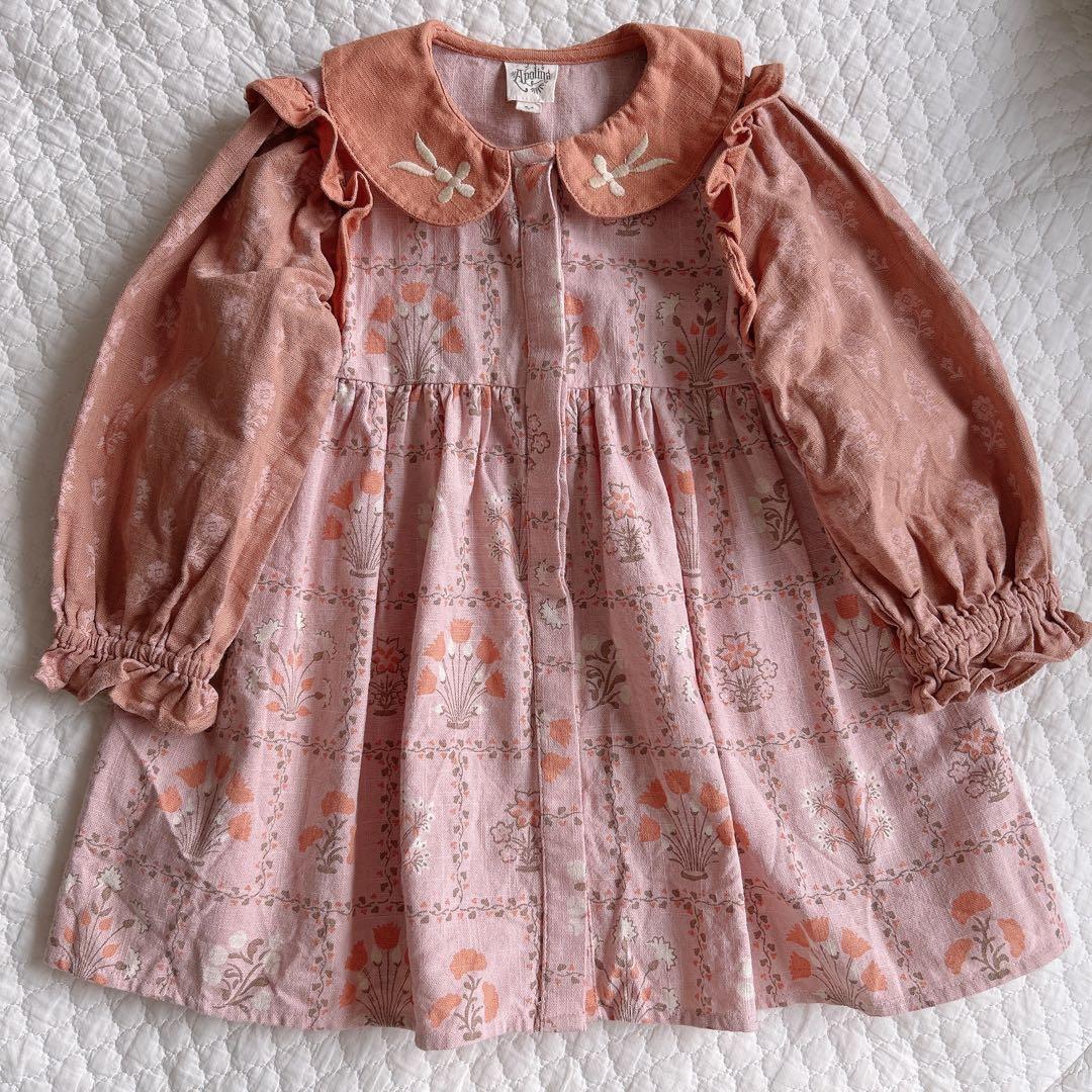 apolina アポリナ　Mara shirtdress 2〜3y ワンピース