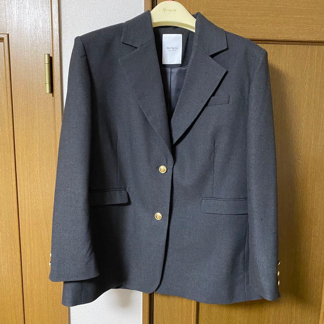 ジャケット・アウター Herlipto Romy Wool-Blend jacket gray