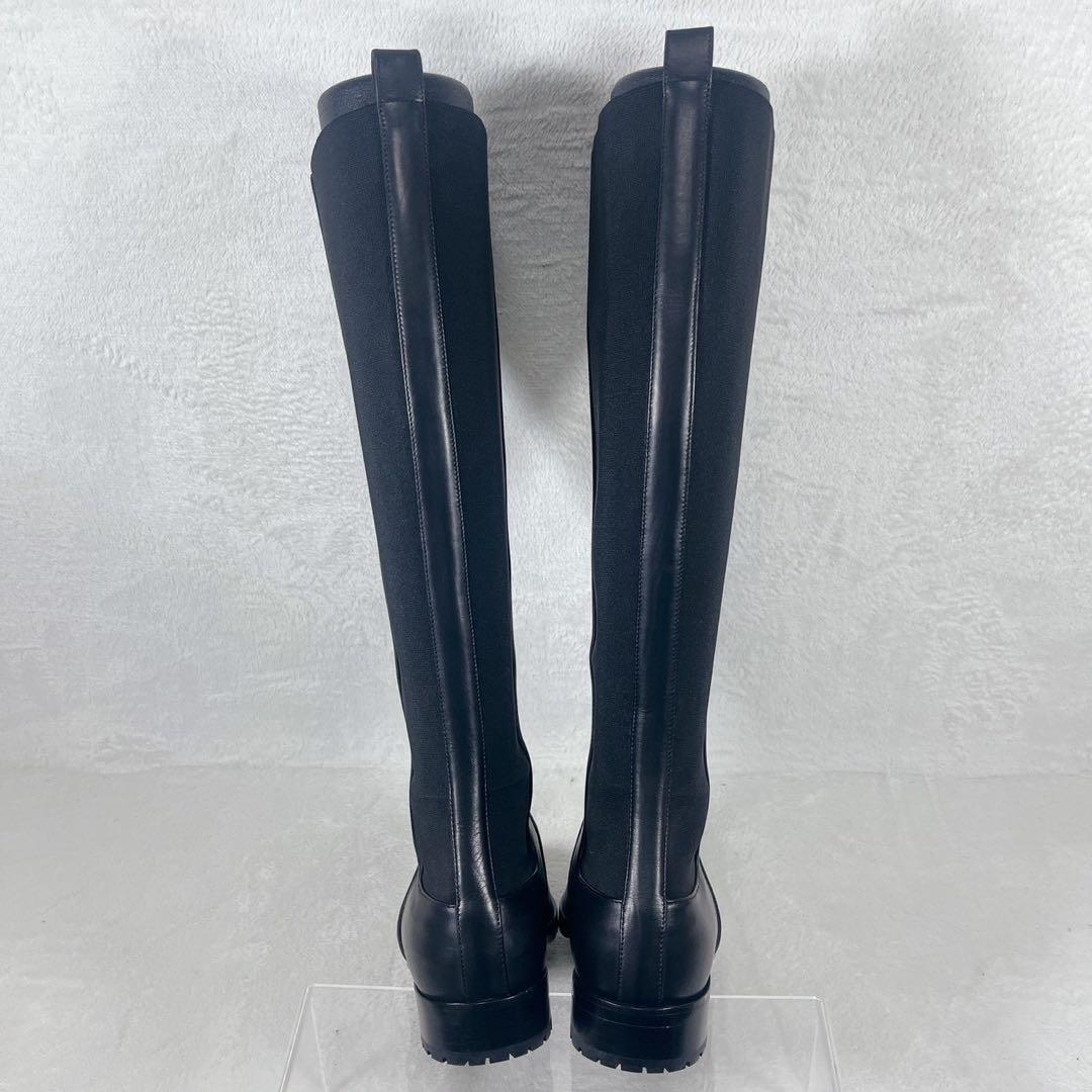 美品✨セルジオロッシ サイドゴア ロングブーツ ストレッチ 黒 36 23cm