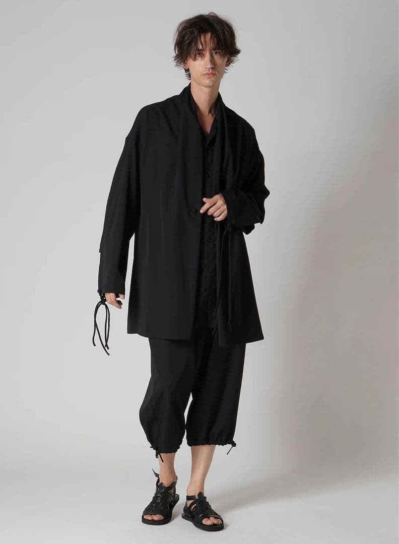 Yohji Yamamoto POUR HOMME 釈迦釦付きストールジャケット