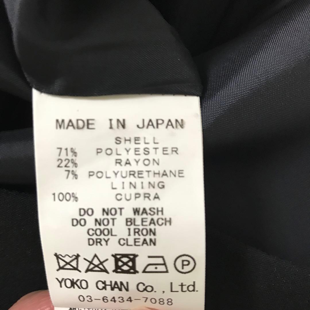YOKO CHAN パールフレアスリーブ　スリットラインドレス　36
