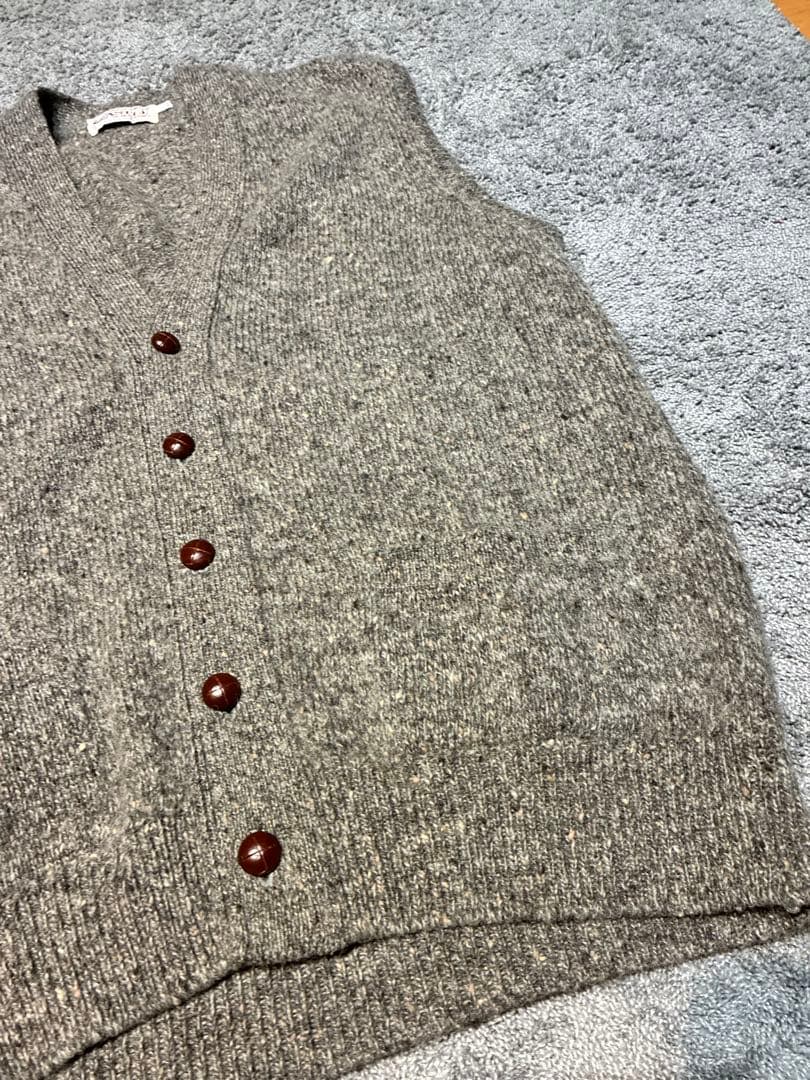 アイルランド製 CASTLE DONEGAL TWEED ウールベスト L 古着