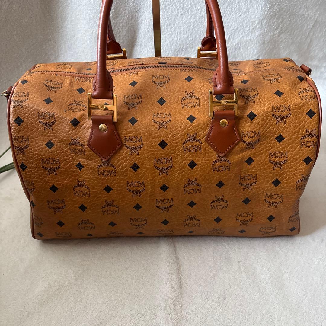 美品✨MCM 大容量 ボストンバッグ ブラウン　モノグラム