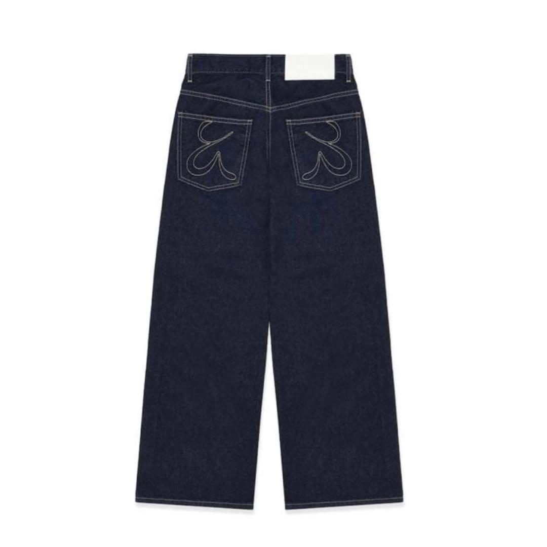 パンツ GLOWNY 901 LOW-RISE WIDE LEG JEANS