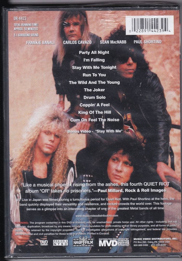 Quiet Riot 89 Live in Japan　Paul Sortino