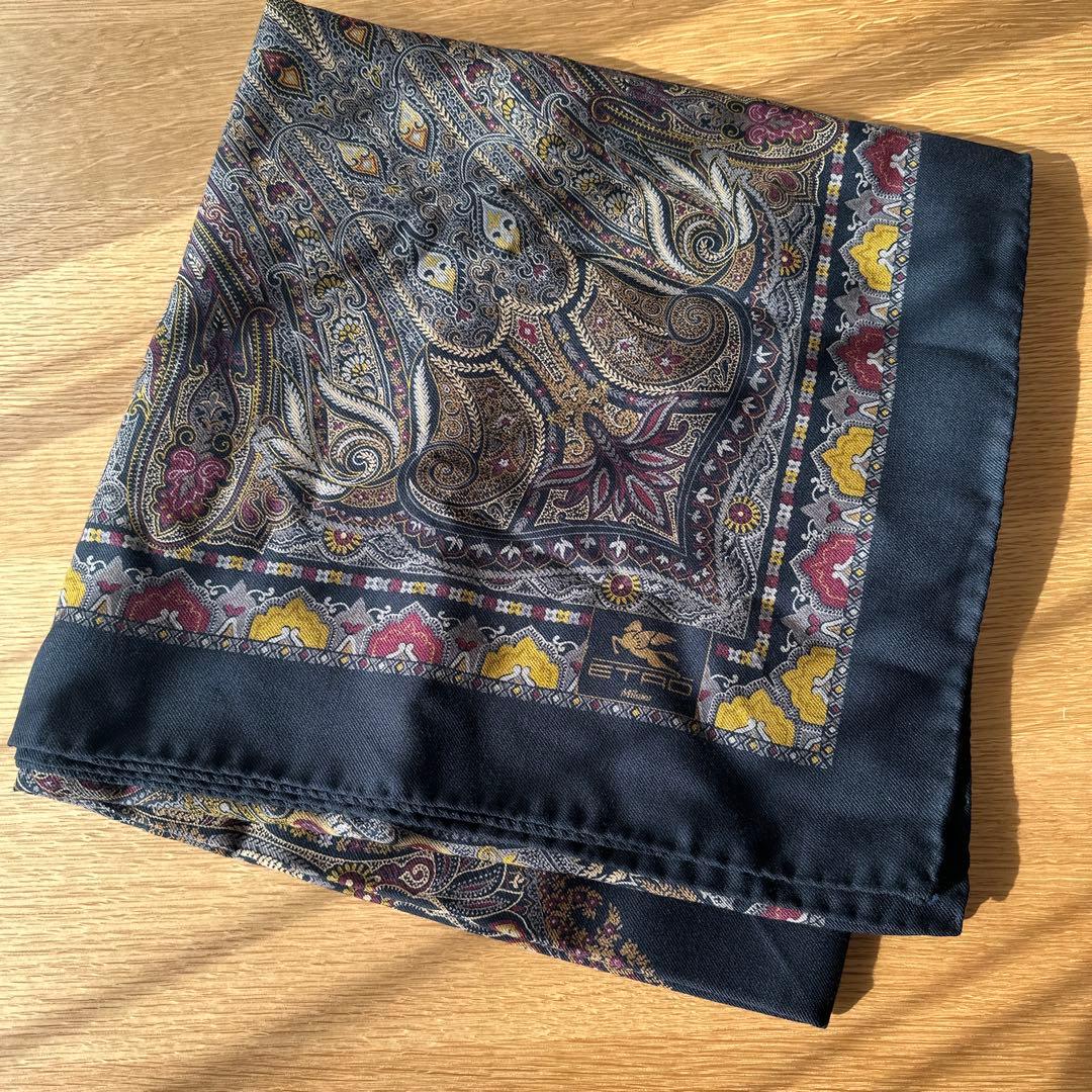 ETRO エトロ 大判ストール ペイズリー 135cm角