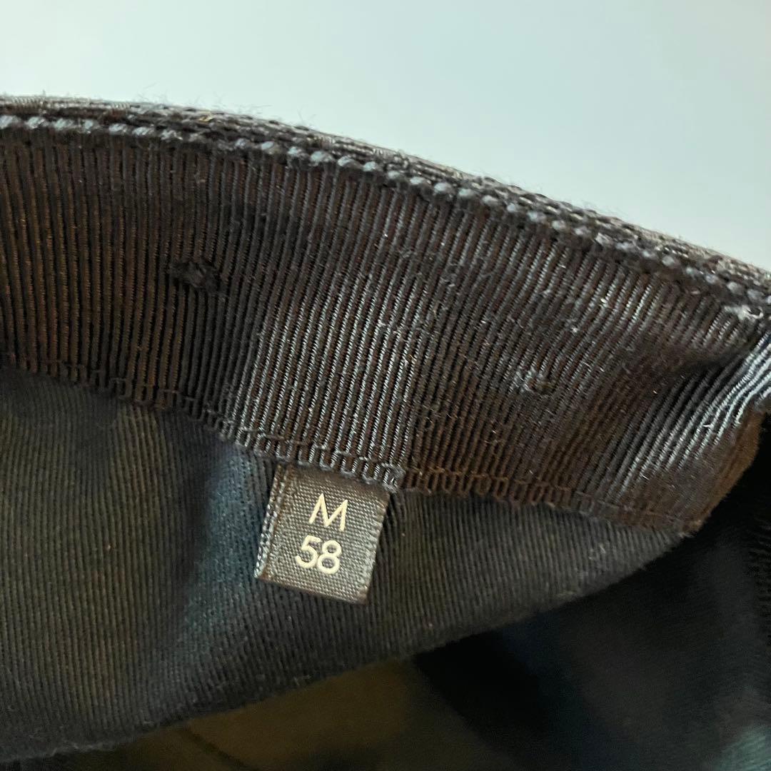 ◆GUCCI グッチ GGマーク シェリーライン ブラック キャップ