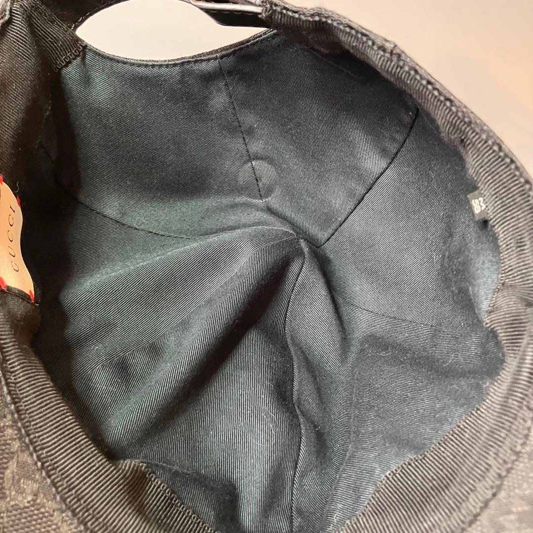 ◆GUCCI グッチ GGマーク シェリーライン ブラック キャップ