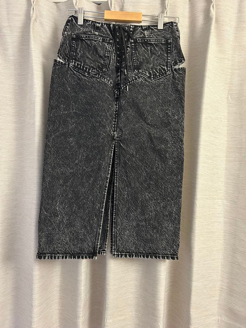 スカート FETICO CUT-OUT DENIM MIDI SKIRT