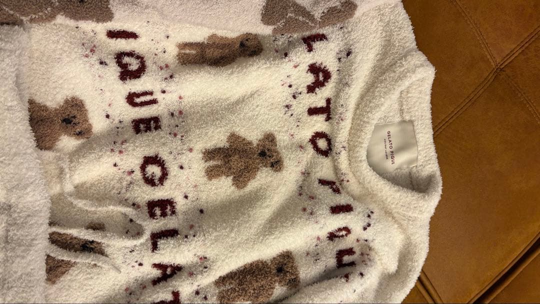 ジェラートピケクマ柄フワフワルームウェアセット