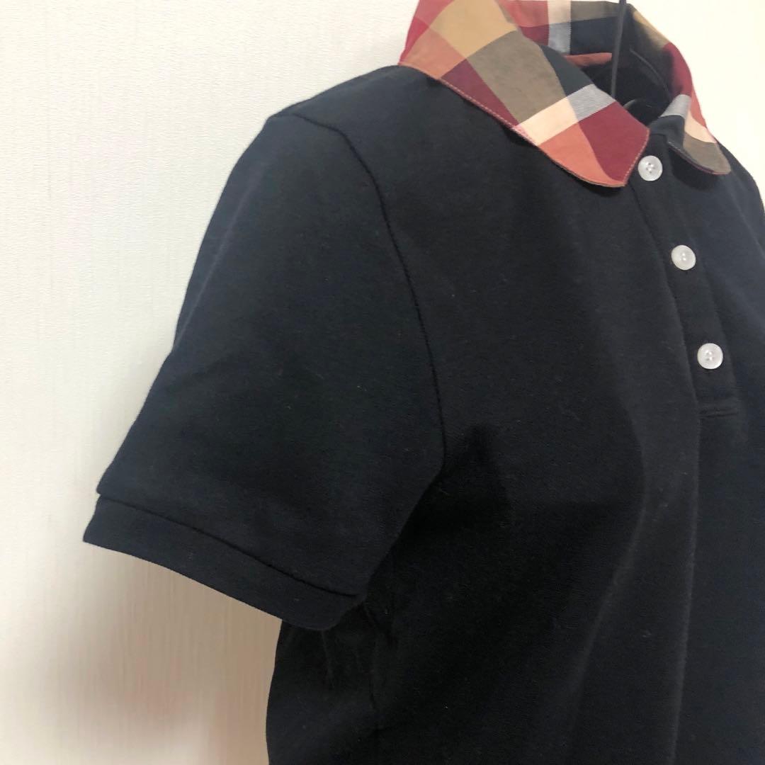 美品　ブルーレーベルクレストブリッジ　ハウスチェックポロシャツ　40