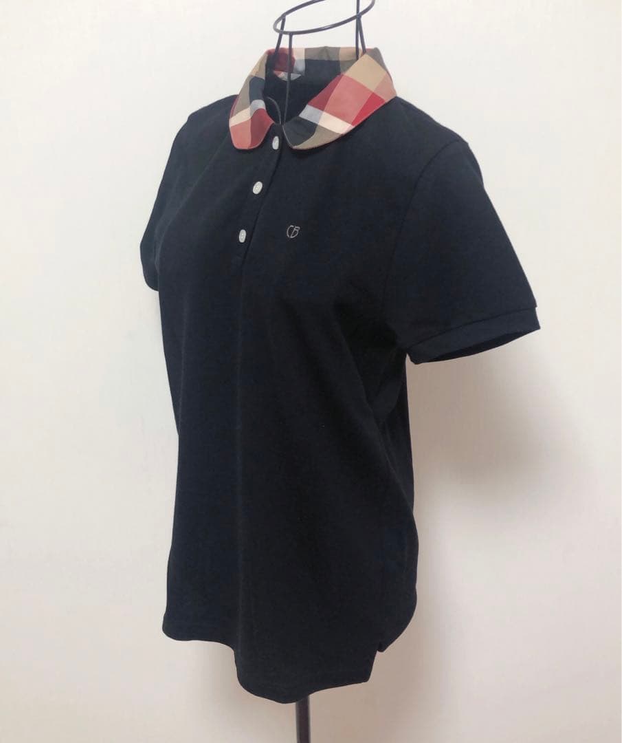美品　ブルーレーベルクレストブリッジ　ハウスチェックポロシャツ　40