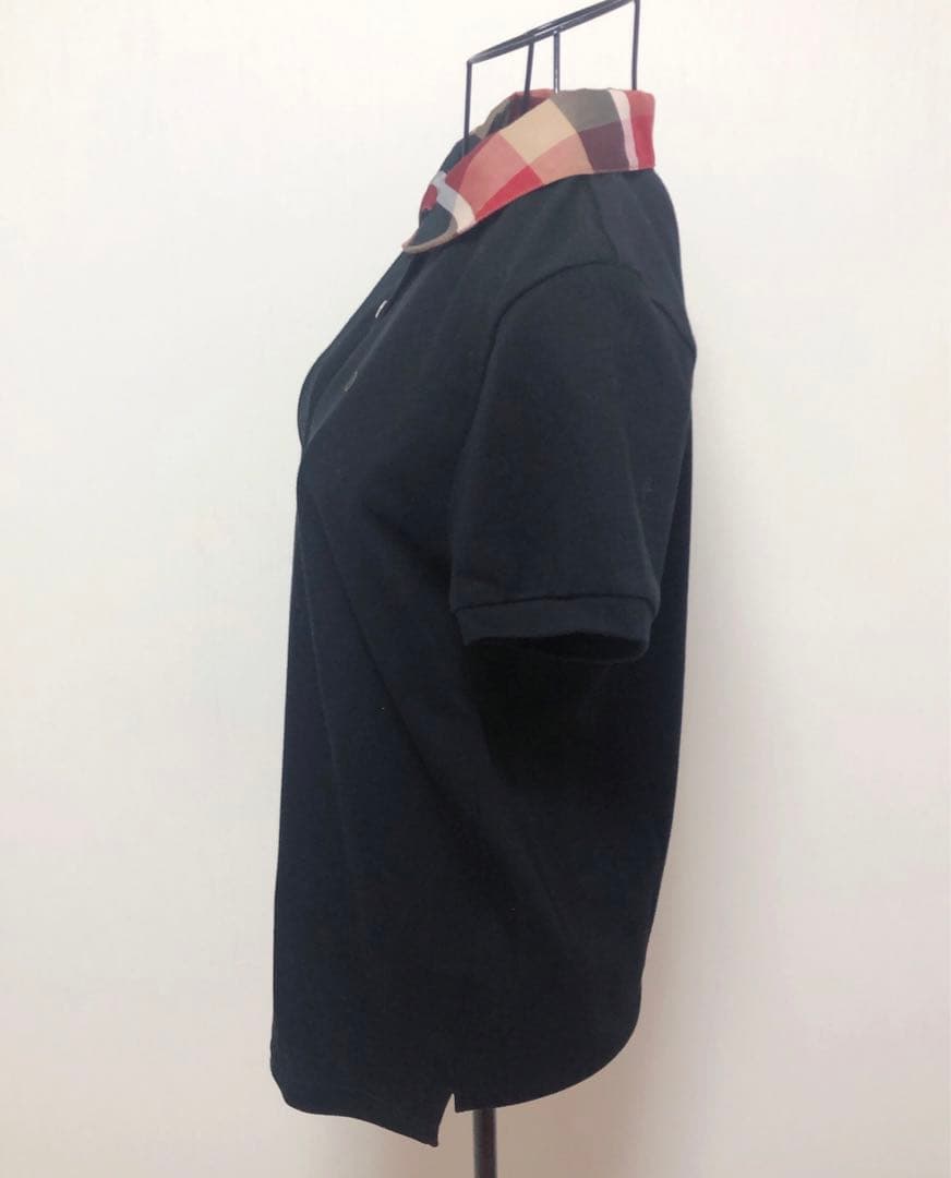 美品　ブルーレーベルクレストブリッジ　ハウスチェックポロシャツ　40