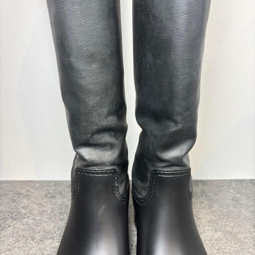 【美品】Maison Margiela ロングブーツ レインブーツ 黒 25㎝
