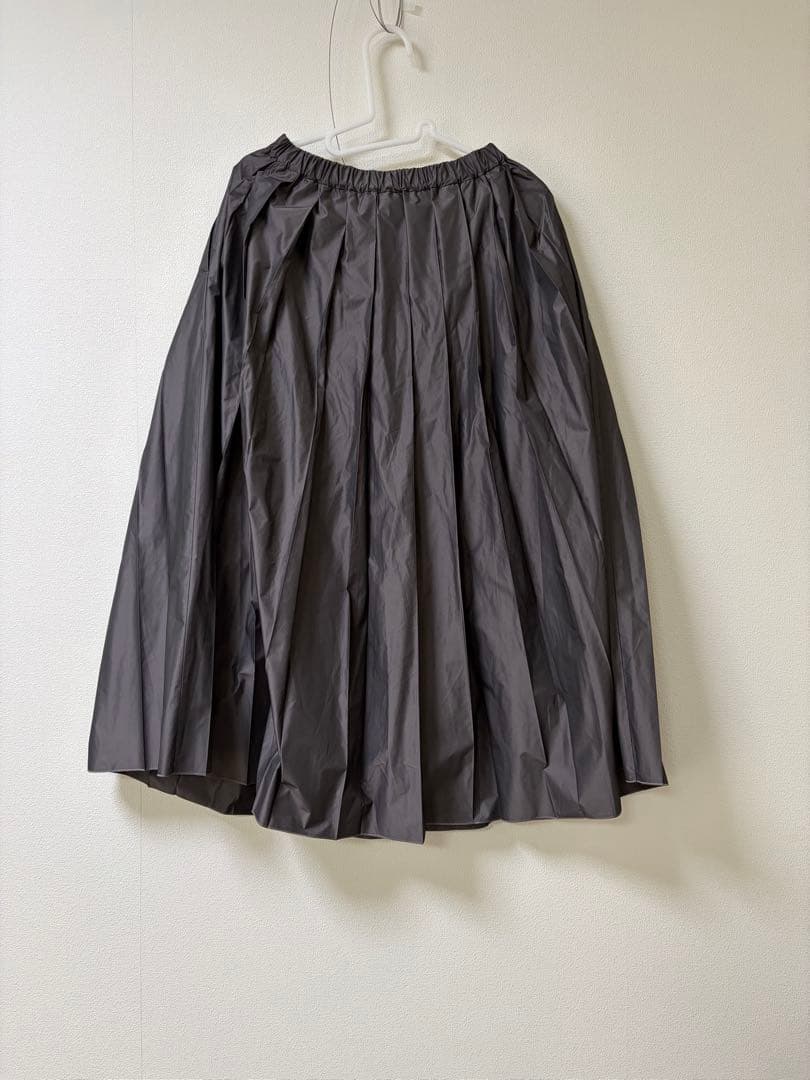 ユナイテッドアローズ　シャンブレータフタプリーツスカート　36 DK.gray